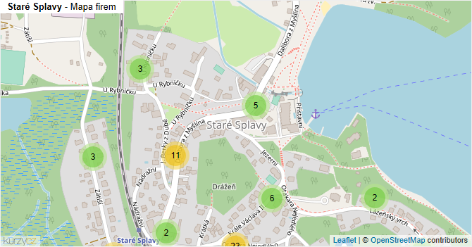 Staré Splavy - mapa firem