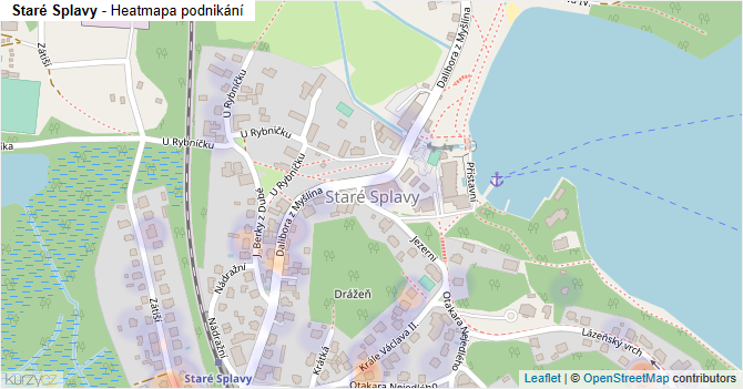 Staré Splavy - mapa podnikání