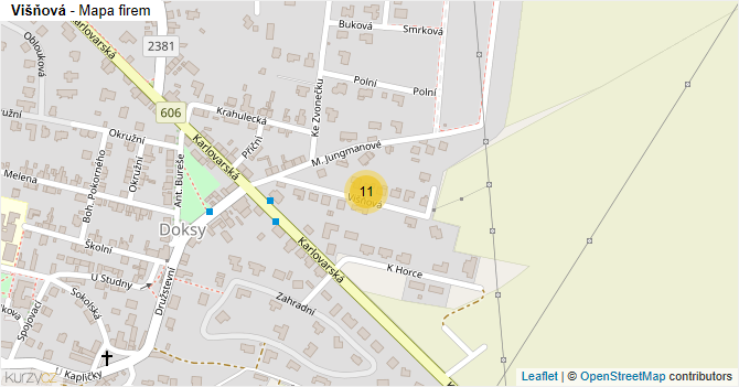 Višňová - mapa firem