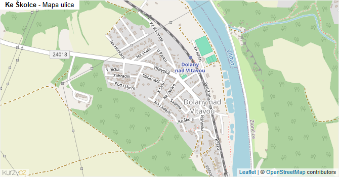 Ke Školce - mapa ulice