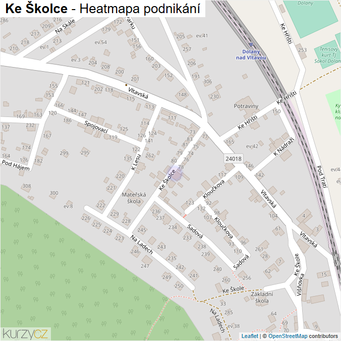 Mapa Ke Školce - Firmy v ulici.