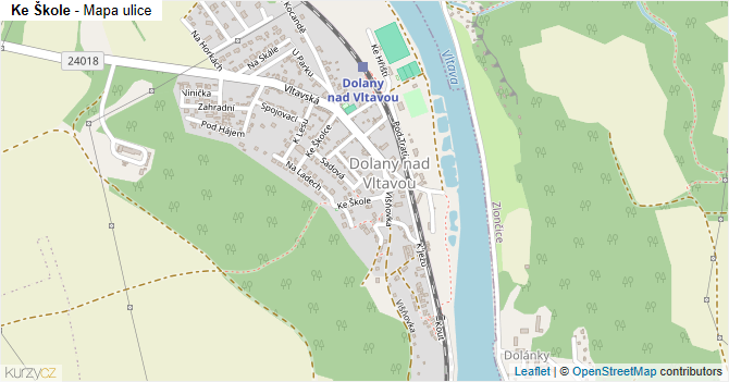 Ke Škole - mapa ulice