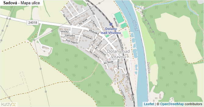 Sadová - mapa ulice