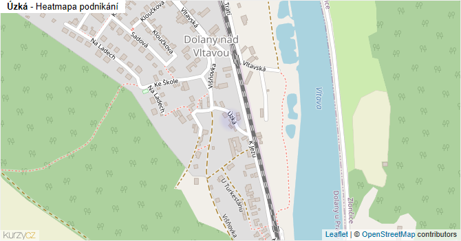 Úzká - mapa podnikání