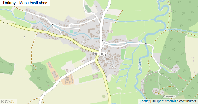 Dolany - mapa části obce