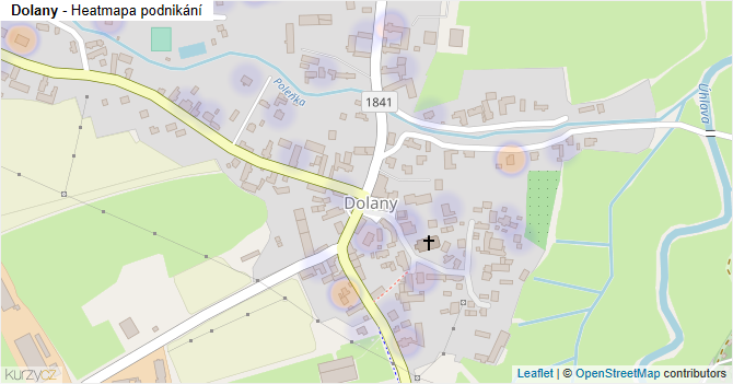 Dolany - mapa podnikání