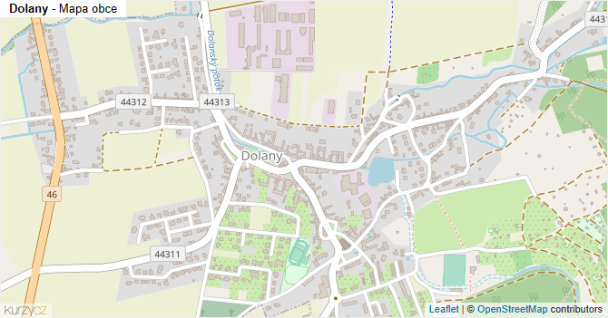 Dolany - mapa obce