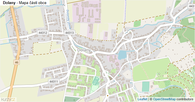 Dolany - mapa části obce