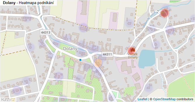Dolany - mapa podnikání