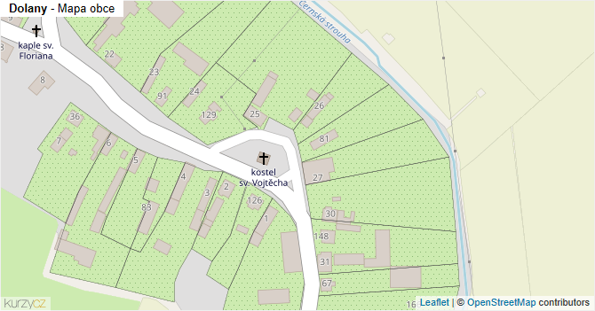 Dolany - mapa obce