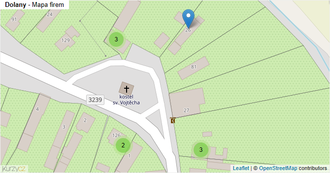 Dolany - mapa firem