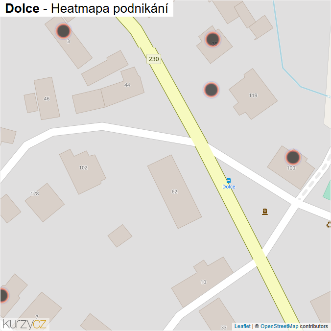 Mapa Dolce - Firmy v obci.