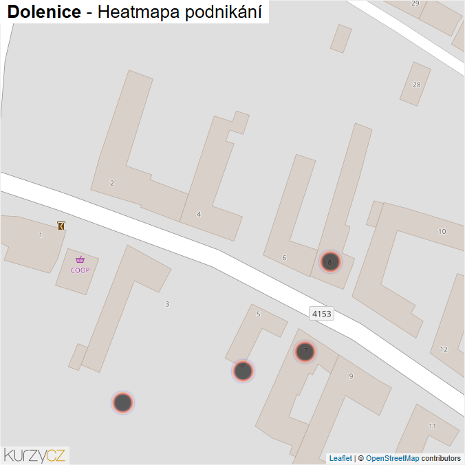 Mapa Dolenice - Firmy v obci.