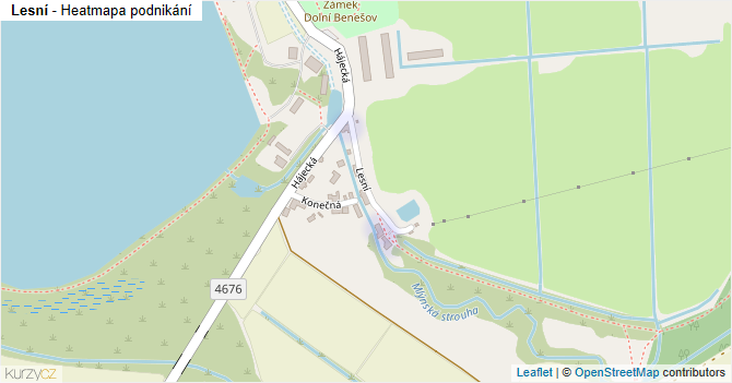 Lesní - mapa podnikání