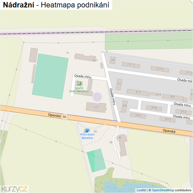 Mapa Nádražní - Firmy v ulici.