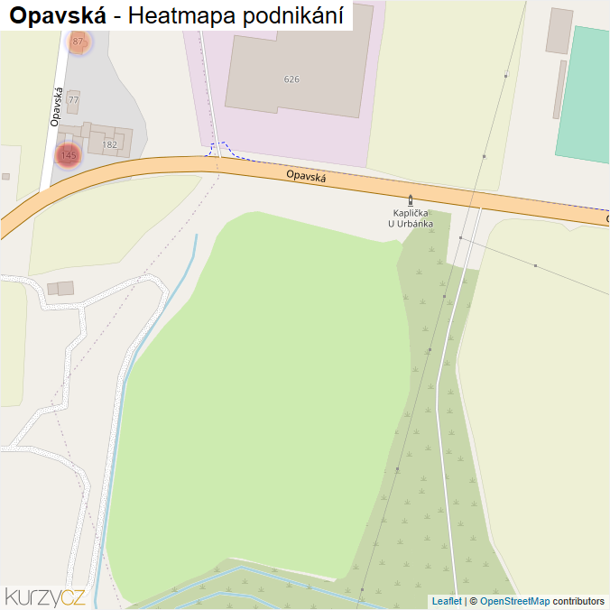 Mapa Opavská - Firmy v ulici.