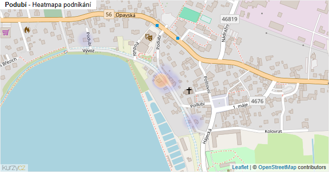 Podubí - mapa podnikání