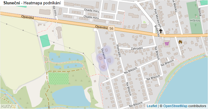 Sluneční - mapa podnikání