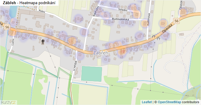 Zábřeh - mapa podnikání