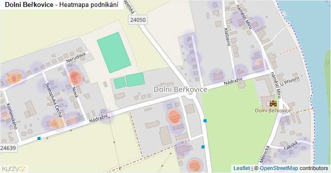 Dolní Beřkovice - mapa podnikání