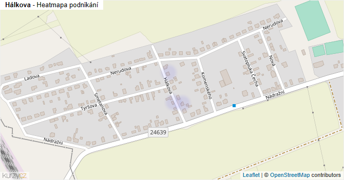 Hálkova - mapa podnikání