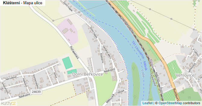 Klášterní - mapa ulice