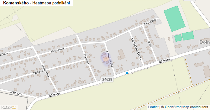 Komenského - mapa podnikání
