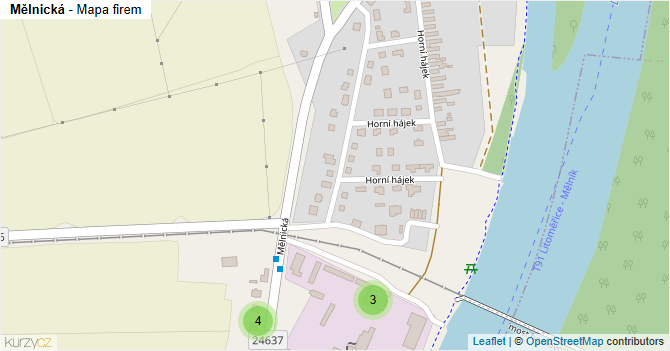 Mělnická - mapa firem