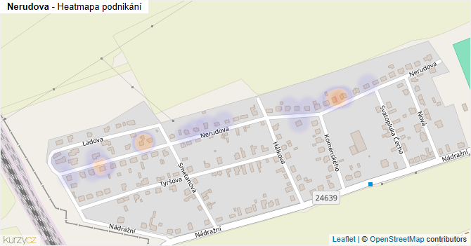 Nerudova - mapa podnikání
