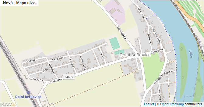 Nová - mapa ulice