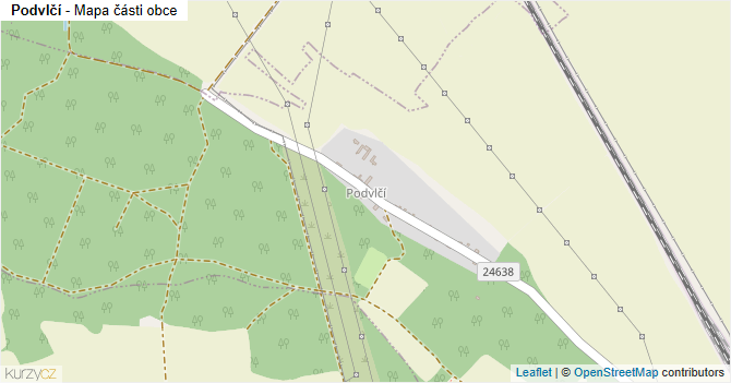 Podvlčí - mapa části obce