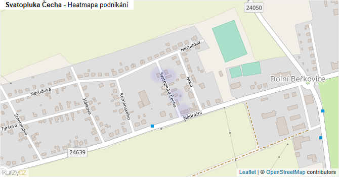 Svatopluka Čecha - mapa podnikání