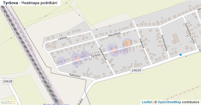 Tyršova - mapa podnikání