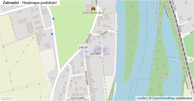 Zahradní - mapa podnikání