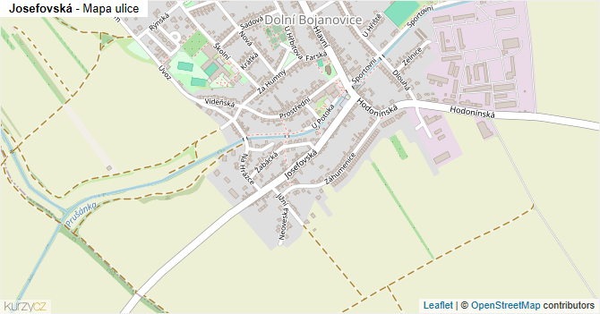 Josefovská - mapa ulice
