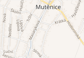 Úvoz v obci Dolní Bojanovice - mapa ulice