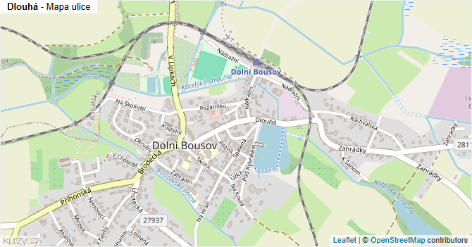 Dlouhá - mapa ulice