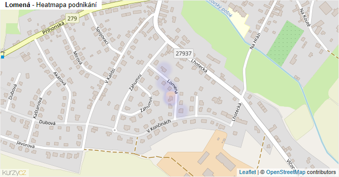 Lomená - mapa podnikání