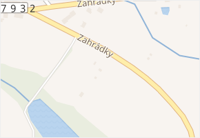 Zahrádky v obci Dolní Bousov - mapa ulice