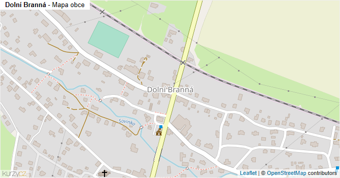 Dolní Branná - mapa obce