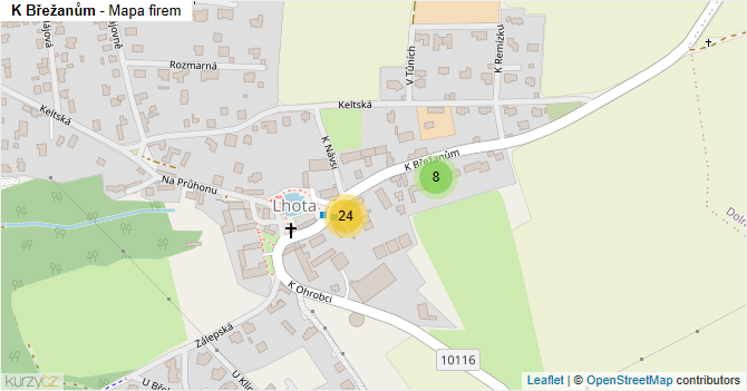 K Břežanům - mapa firem