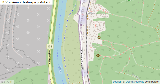 K Vranému - mapa podnikání