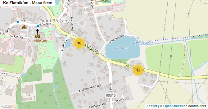Ke Zlatníkům - mapa firem