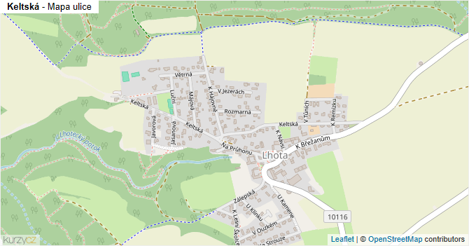 Keltská - mapa ulice