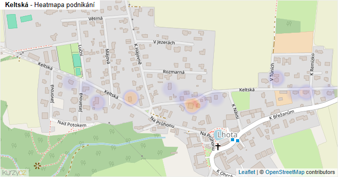 Keltská - mapa podnikání