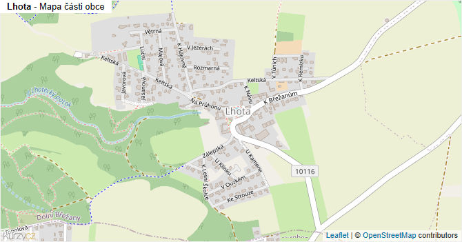 Lhota - mapa části obce