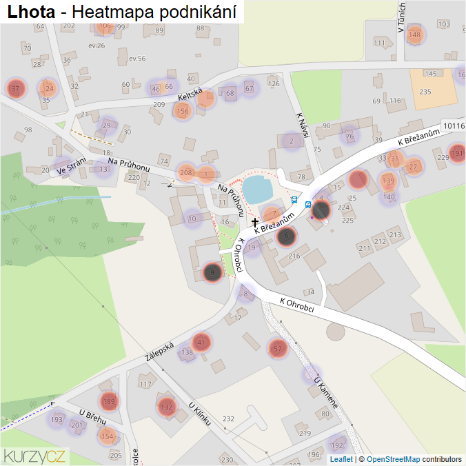 Mapa Lhota - Firmy v části obce.