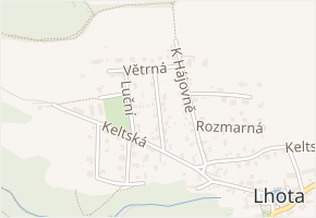 Májová v obci Dolní Břežany - mapa ulice