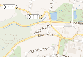 Malá Strana v obci Dolní Břežany - mapa ulice
