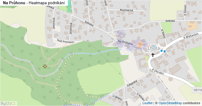 Na Průhonu - mapa podnikání